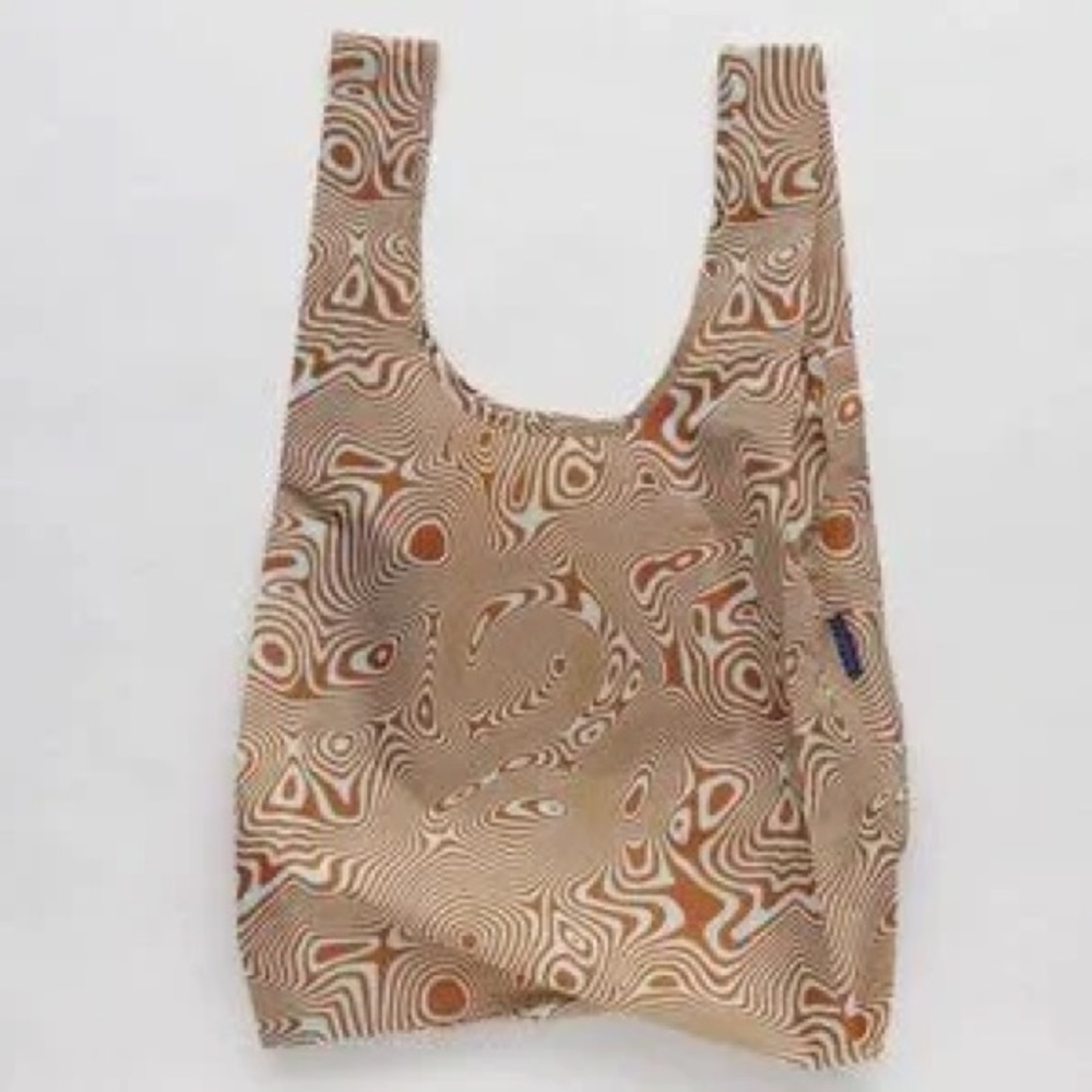 BAGGU Standard Reusable Bag- Trippy Swirl Pool Nylon Packable Bag